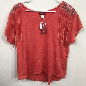 Panhandle Slim Juniors Fringe Dazzle Top